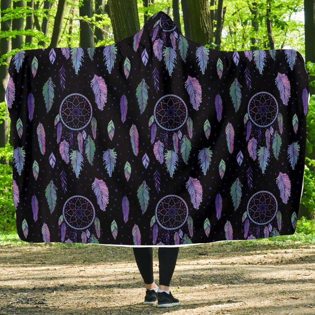Dream Catcher Tribal Design Hooded Blanket-JTAMIGO.COM