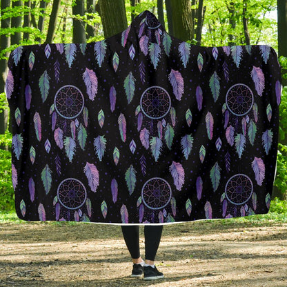 Dream Catcher Tribal Design Hooded Blanket-JTAMIGO.COM