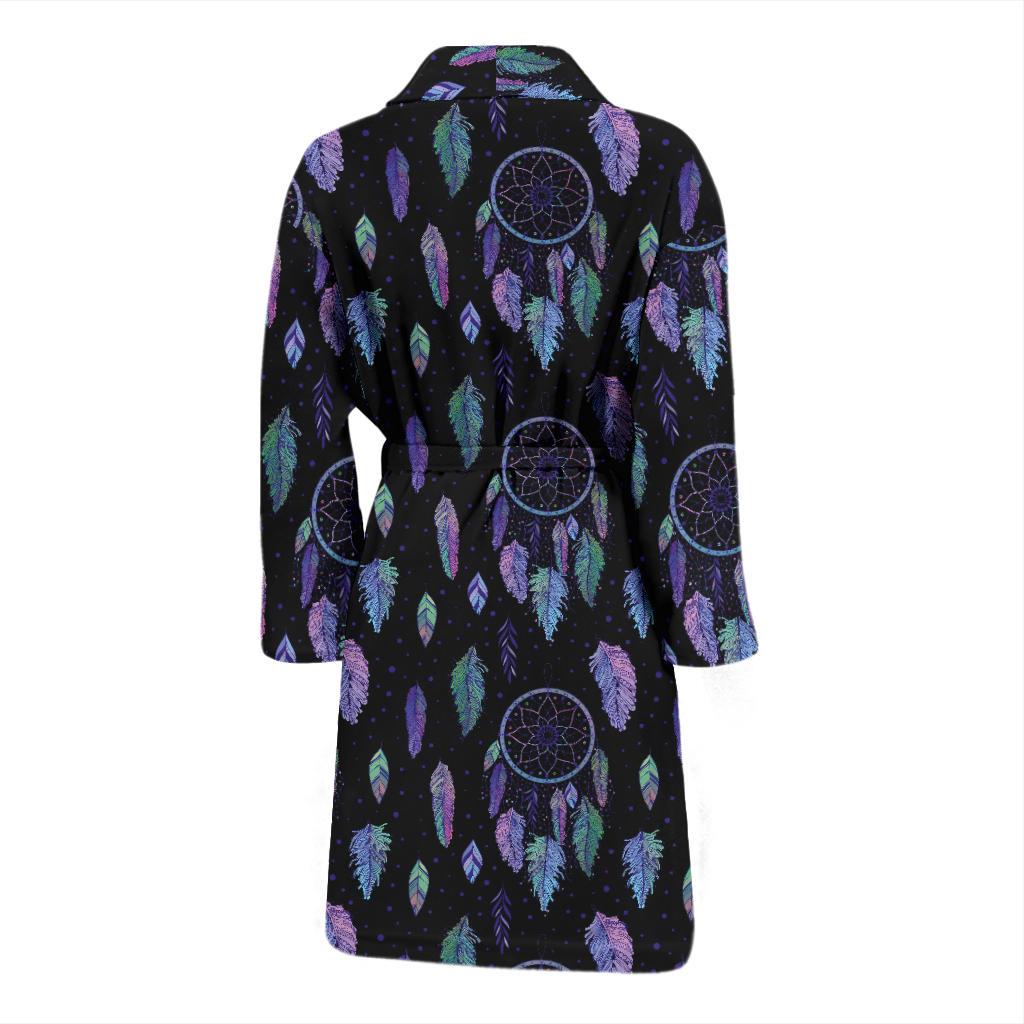 Dream Catcher Tribal Design Men Bath Robe-JTAMIGO.COM