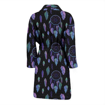 Dream Catcher Tribal Design Men Bath Robe-JTAMIGO.COM