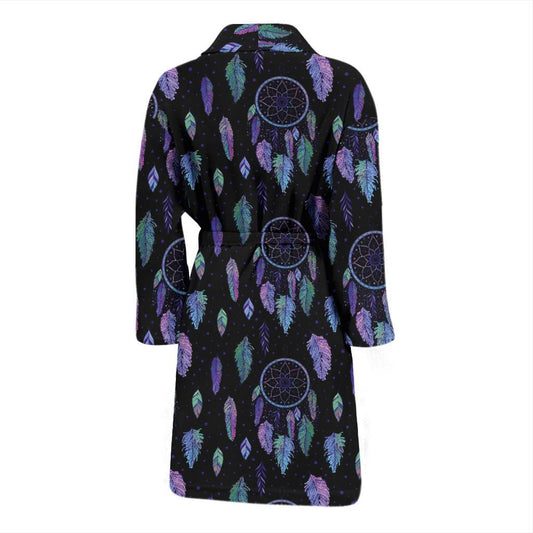 Dream Catcher Tribal Design Men Bath Robe-JTAMIGO.COM