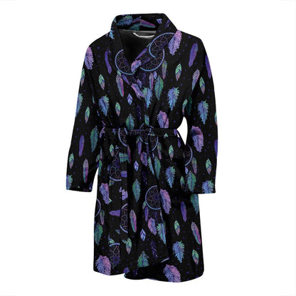 Dream Catcher Tribal Design Men Bath Robe-JTAMIGO.COM