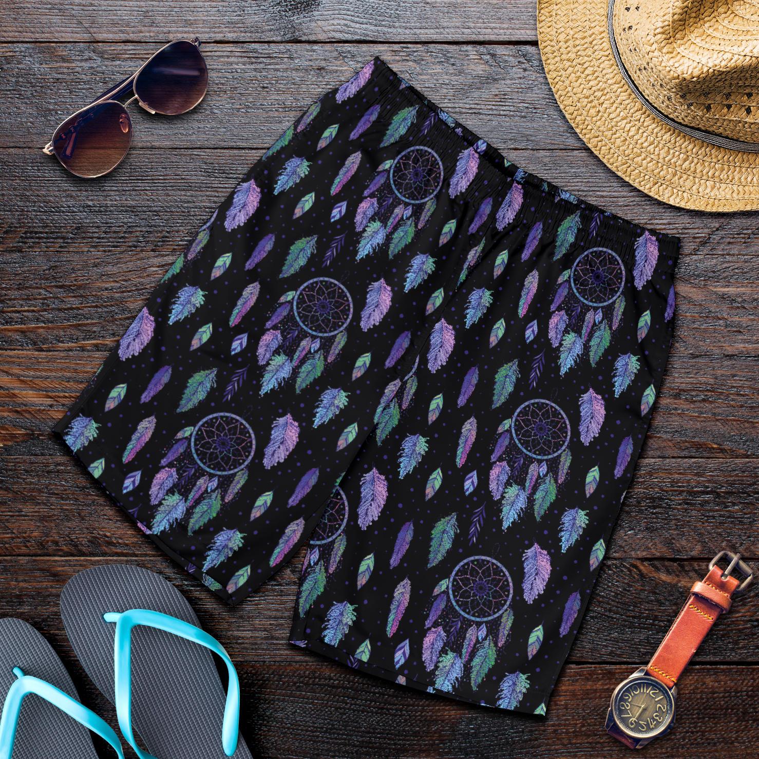 Dream Catcher Tribal Design Mens Shorts-JTAMIGO.COM