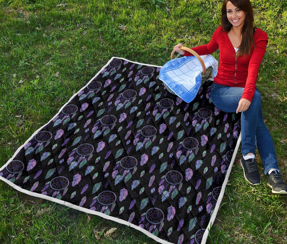 Dream Catcher Tribal Design Premium Quilt-JTAMIGO.COM