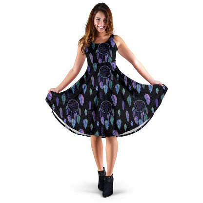 Dream Catcher Tribal Design Sleeveless Dress
