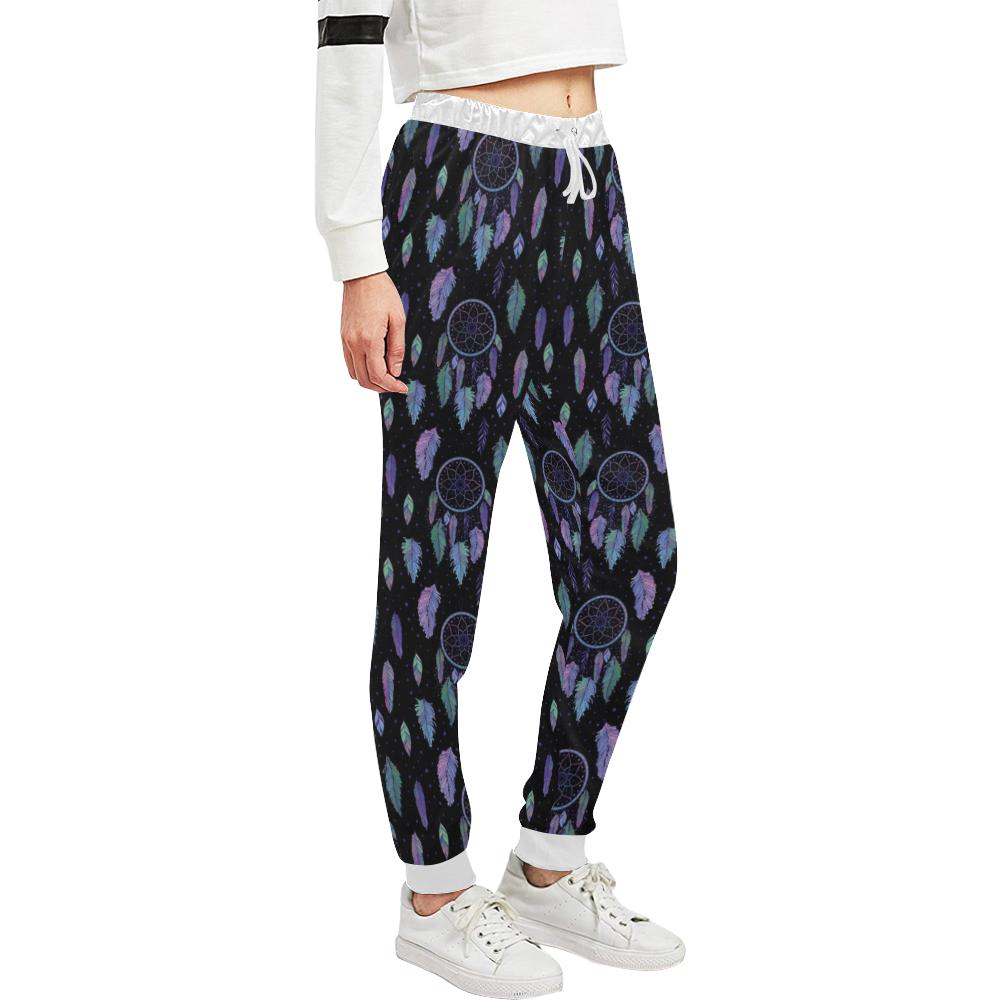 Dream Catcher Tribal Design Unisex Casual Sweatpants (Model L11)-JTAMIGO.COM