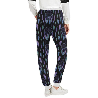 Dream Catcher Tribal Design Unisex Casual Sweatpants (Model L11)-JTAMIGO.COM