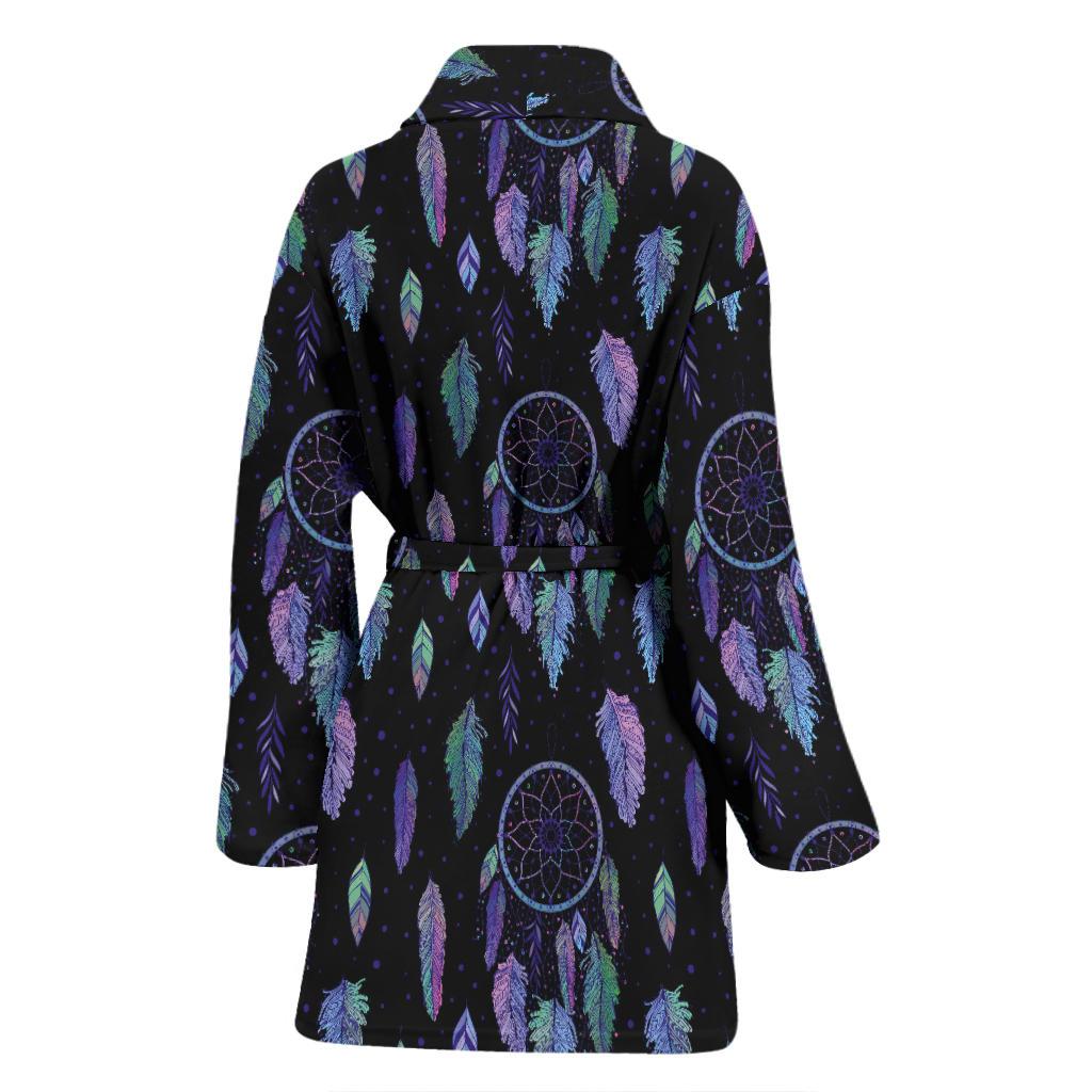 Dream Catcher Tribal Design Women Bath Robe-JTAMIGO.COM