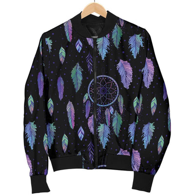 Dream Catcher Tribal Design Women Casual Bomber Jacket