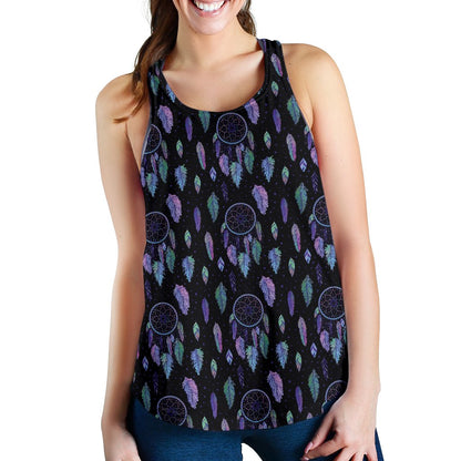 Dream Catcher Tribal Design Women Racerback Tank Top