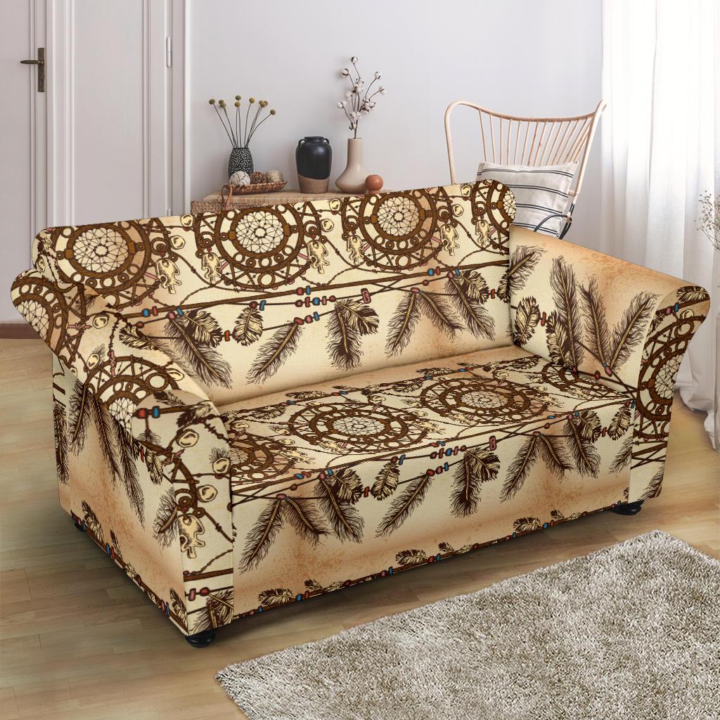 Dream catcher vintage native Loveseat Slipcover-JTAMIGO.COM