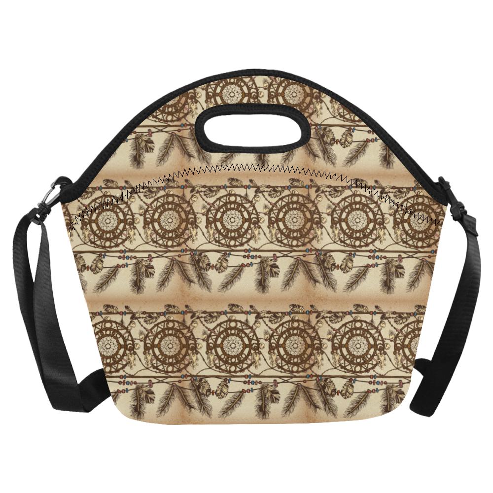 Dream catcher vintage native Neoprene Lunch Bag (Model 1669)(Large)-JTAMIGO.COM
