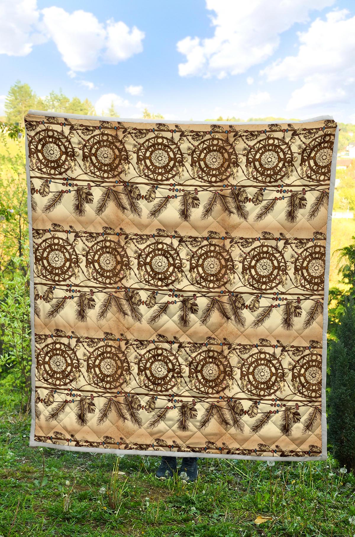 Dream catcher vintage native Premium Quilt-JTAMIGO.COM
