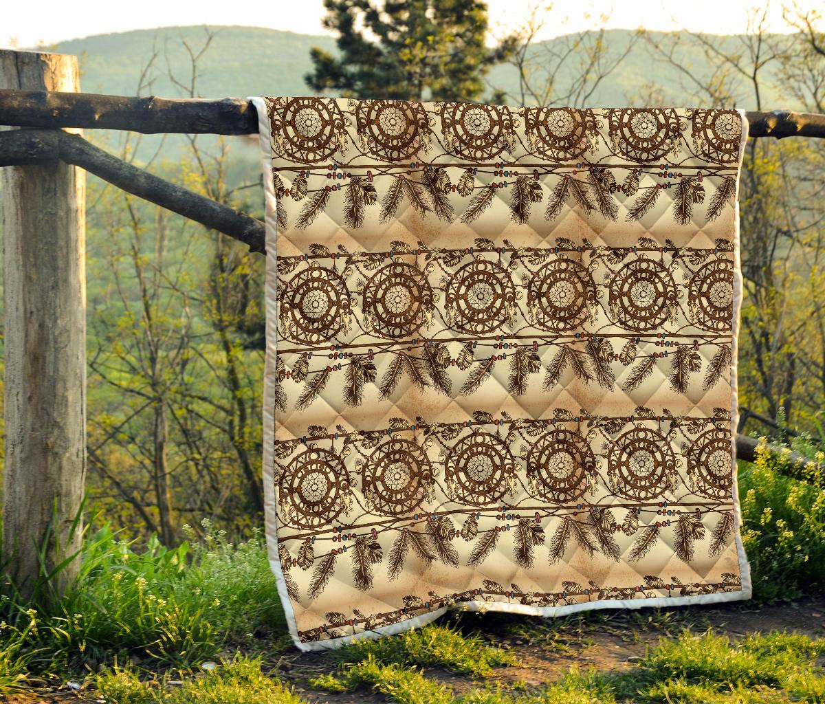 Dream catcher vintage native Premium Quilt-JTAMIGO.COM