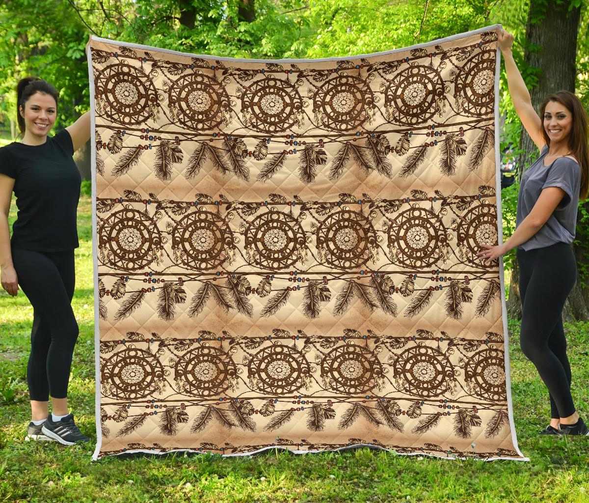 Dream catcher vintage native Premium Quilt-JTAMIGO.COM