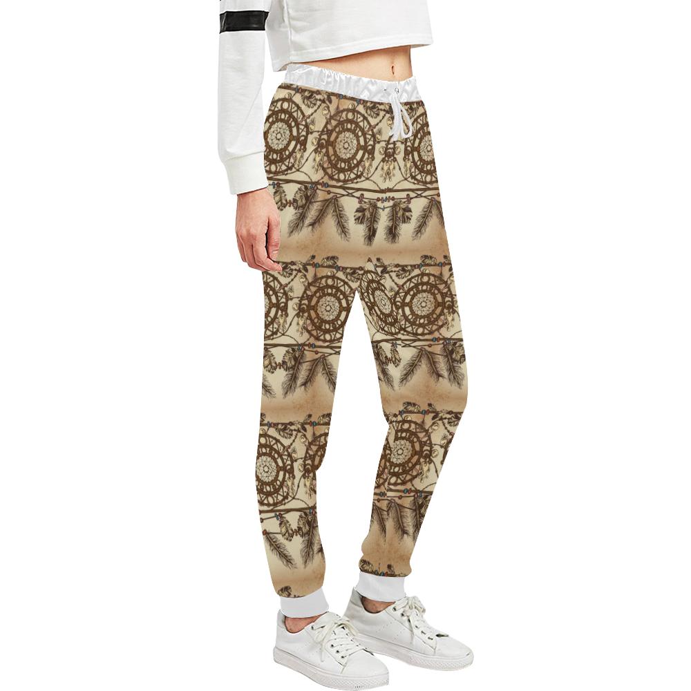 Dream catcher vintage native Unisex Casual Sweatpants (Model L11)-JTAMIGO.COM