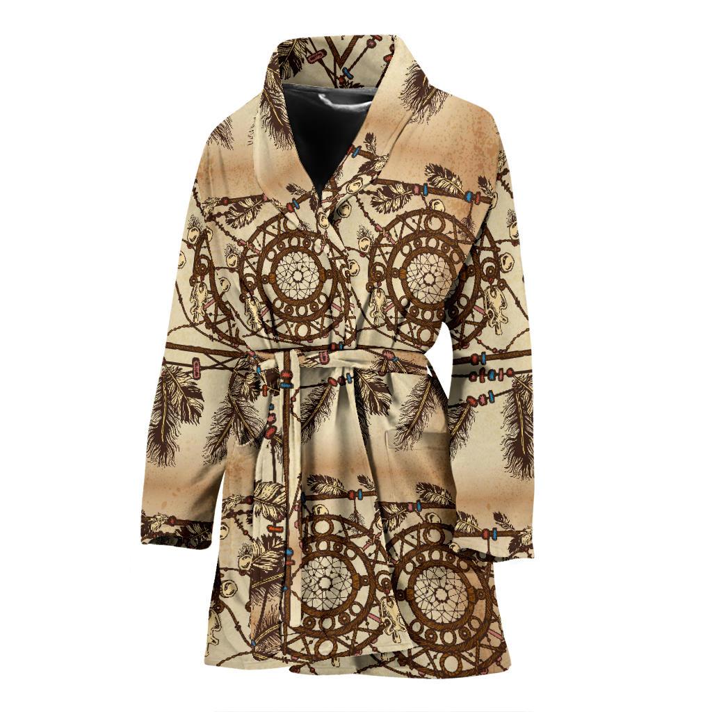 Dream catcher vintage native Women Bath Robe-JTAMIGO.COM