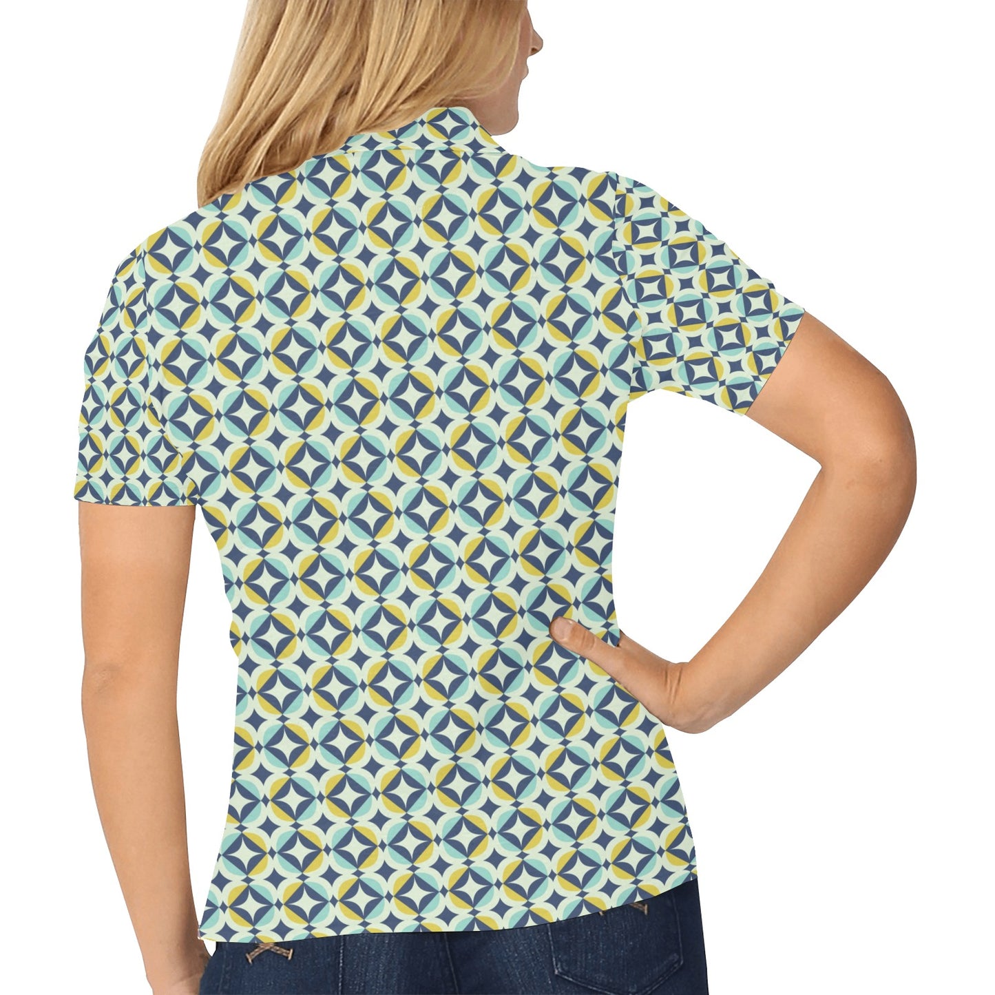 Swedish Design Pattern Women's Polo Shirt