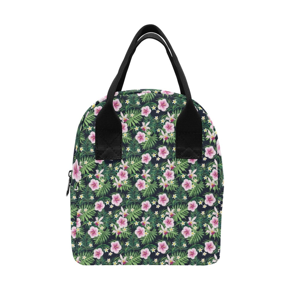 Hibiscus Tropical Print Design LKS309 Insulated Lunch Bag