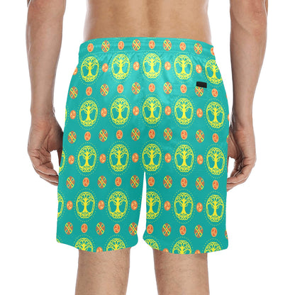 Celtic Tree of Life Print Pattern Men's Swim Trunks Beach Shorts