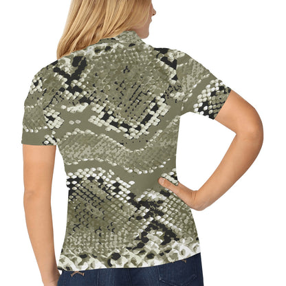 Python Pattern Print Design A04 Women's Polo Shirt
