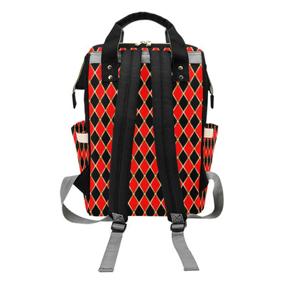 Harlequin Print Design LKS401 Diaper Bag Backpack