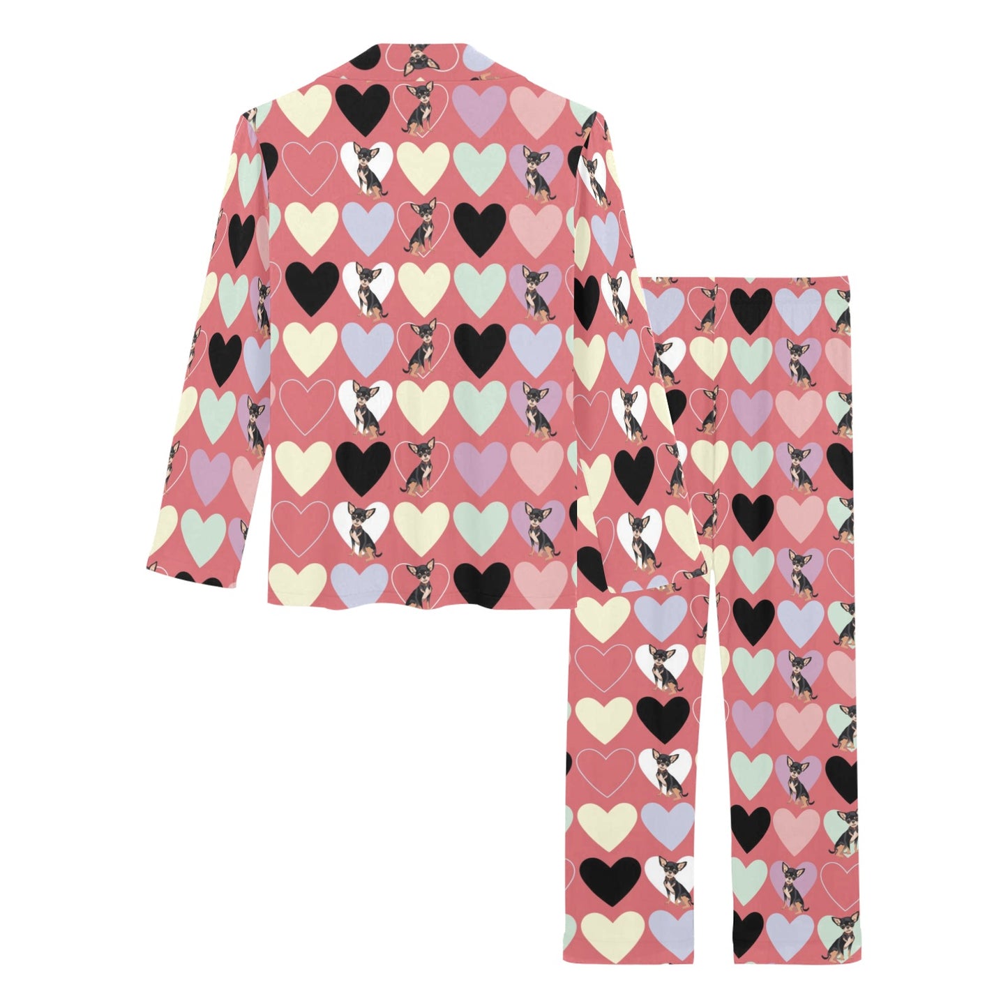 Chihuahua Pattern Print Design 01 Women's Long Pajama Set