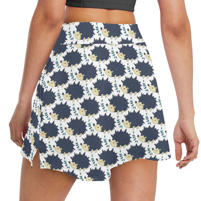 Hedgehog Print Design LKS401 17" Golf & Pickleball Skort with Pockets