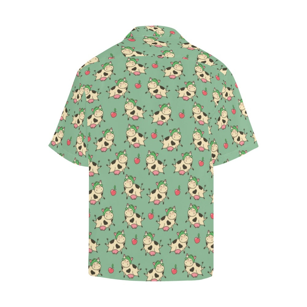 Cattle Print Design LKS402 Men's Men's Hawaiian Shirt