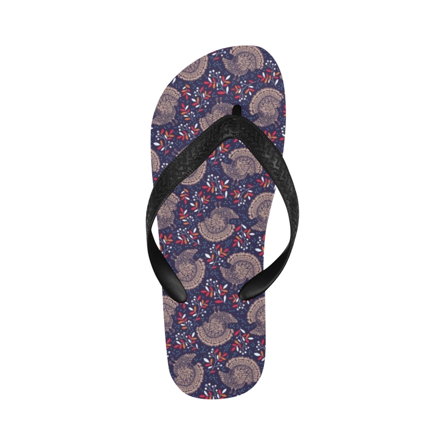 Turkey Print Design LKS401 Flip Flops