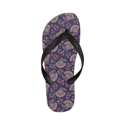 Turkey Print Design LKS401 Flip Flops