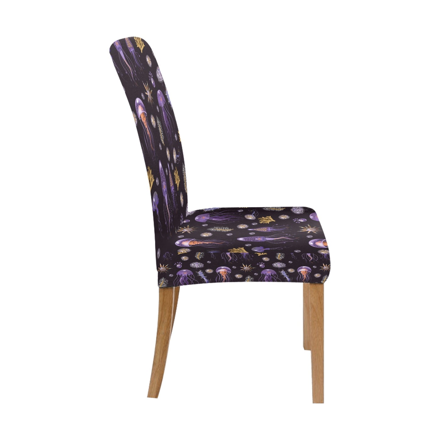 Seaweed With Jelly Fish Print Design LKS305 Dining Chair Slipcover