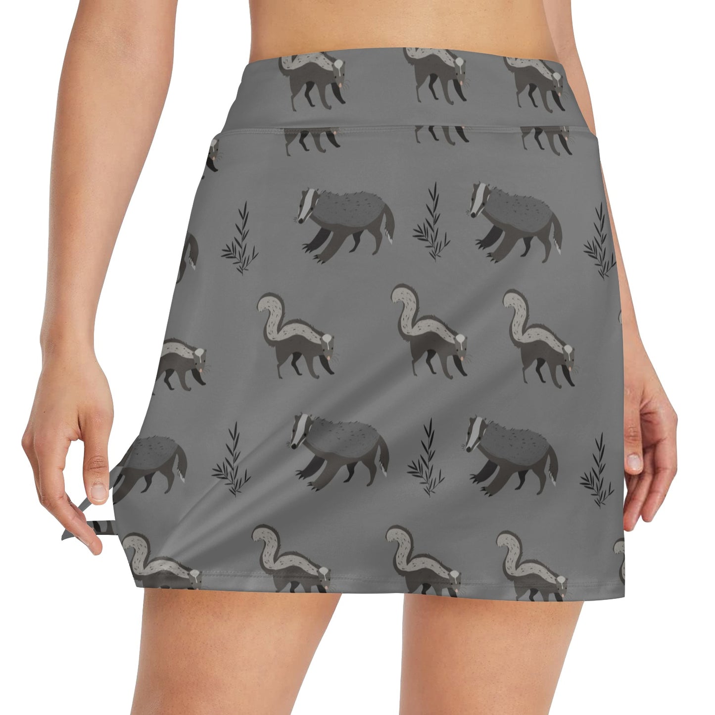 Skunk Print Design LKS301 17" Golf & Pickleball Skort with Pockets