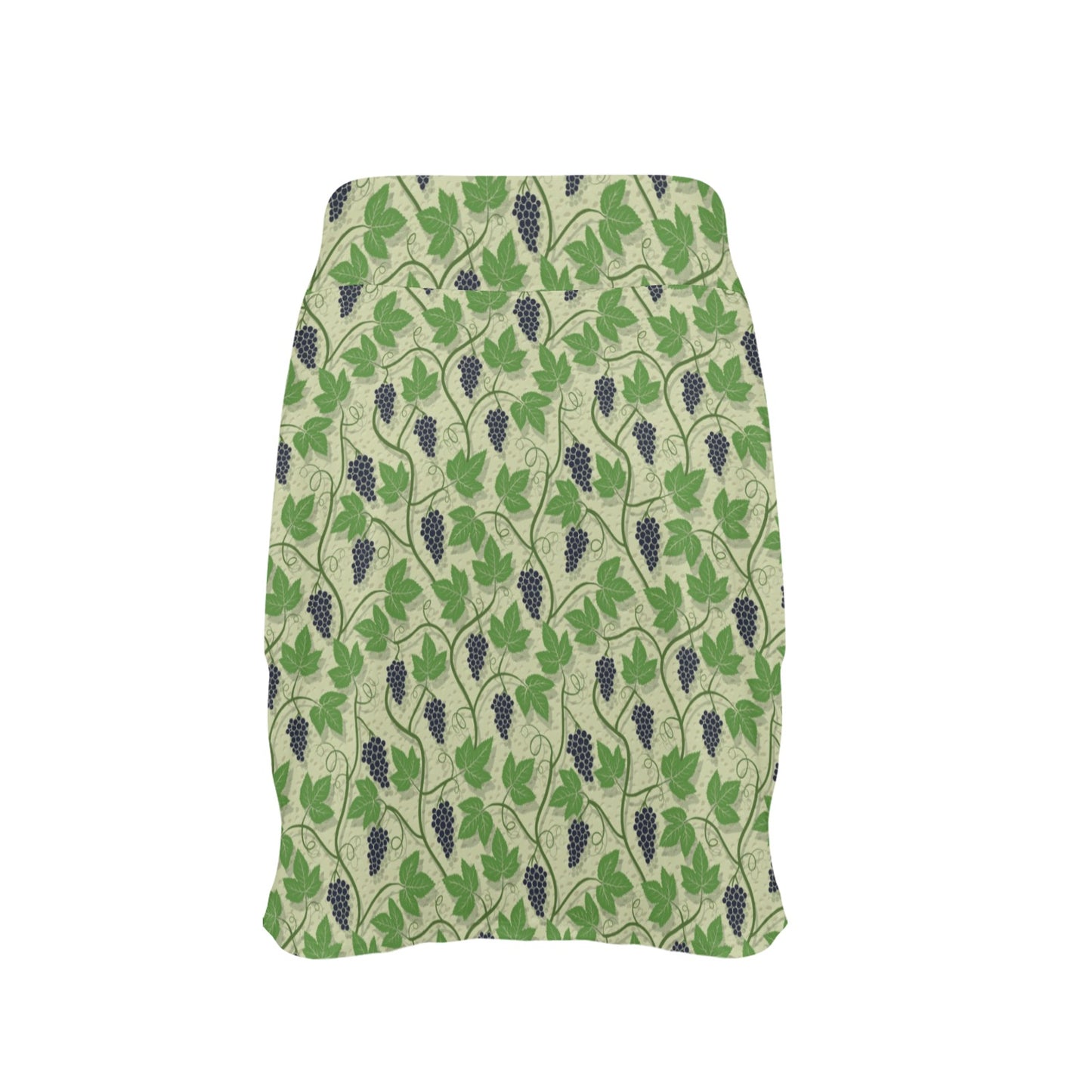 Wine Grape Thmed Print Women's Golf Skirt with Pocket