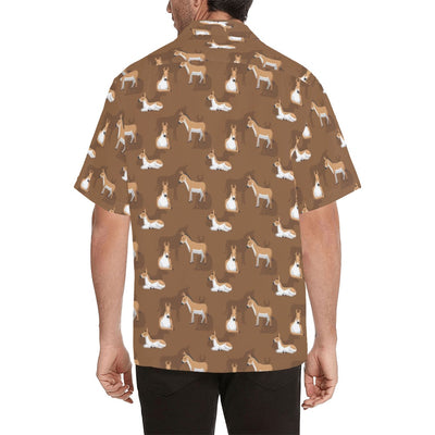 Donkey Print Design LKS401 Men's Men's Hawaiian Shirt