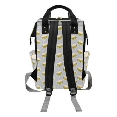 Sandwich Print Design LKS304 Diaper Bag Backpack