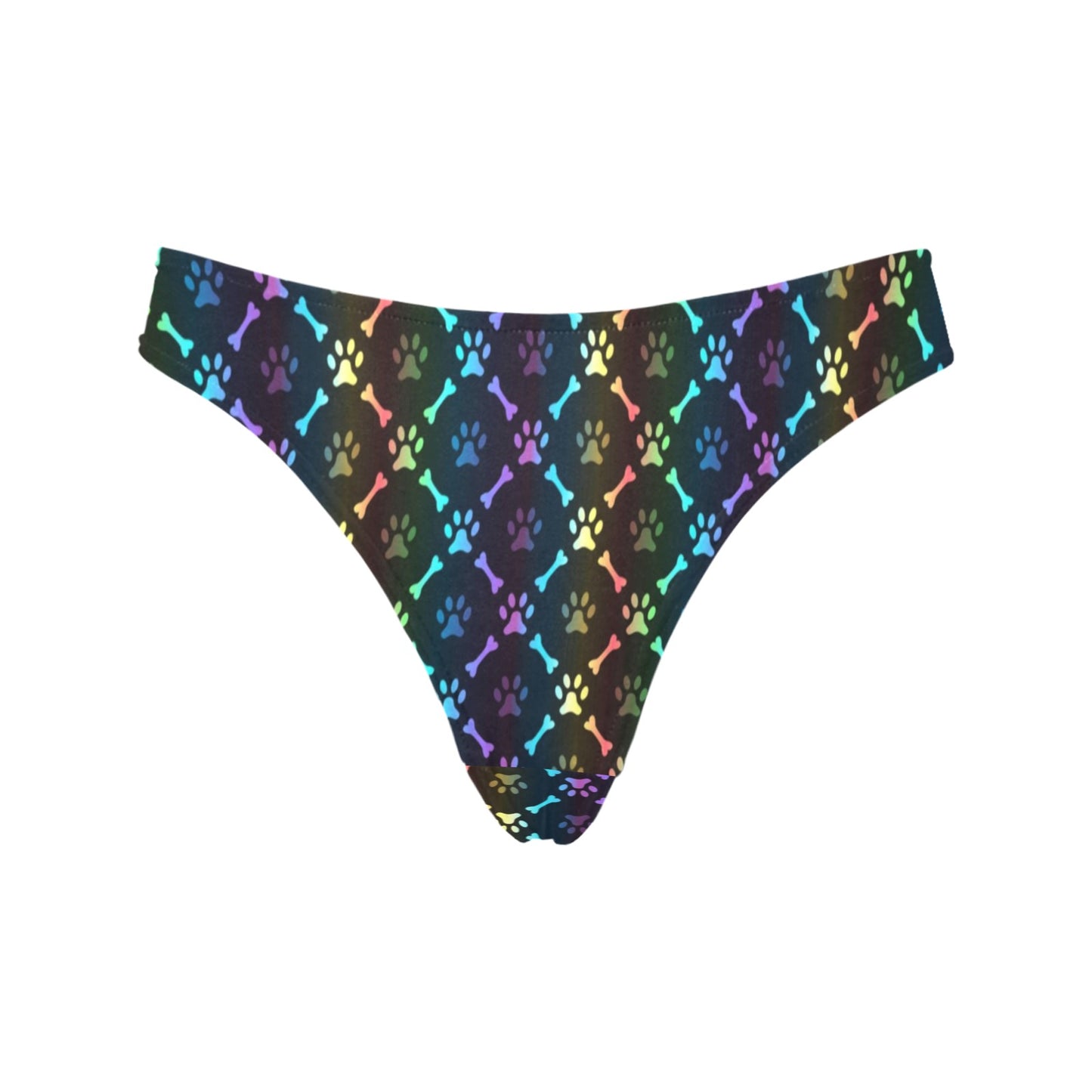 Paw Rainbow Print Women's Thongs