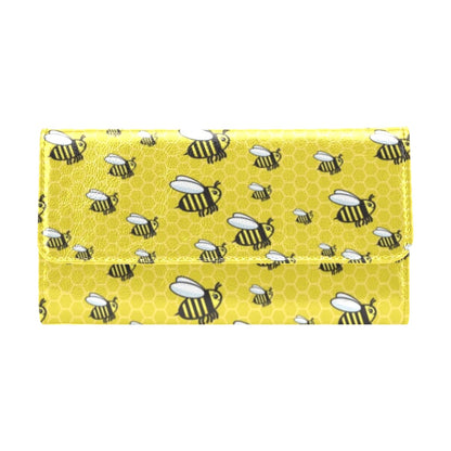 Bee Cute Print Design LKS308 Women's Trifold Wallet