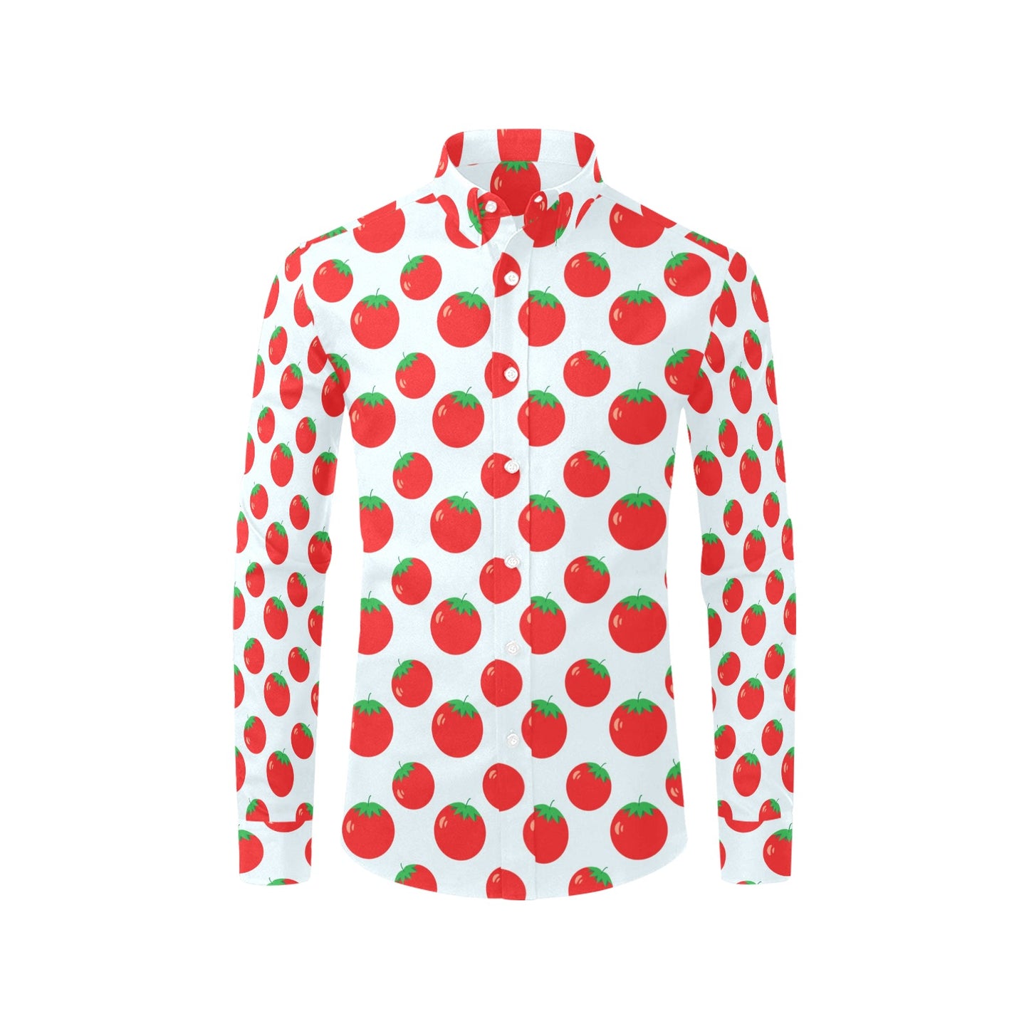 Tomato Print Design LKS307 Men's Long Sleeve Dress Shirt
