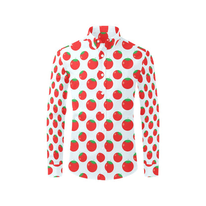 Tomato Print Design LKS307 Men's Long Sleeve Dress Shirt