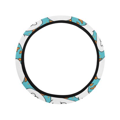 Goose Print Design LKS403 Steering Wheel Cover with Elastic Edge