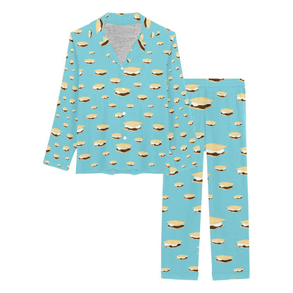 S_Mores Print Design LKS302 Women's Long Pajama Set