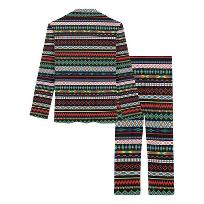 Southwest Pattern Print Design LKS302 Women's Long Pajama Set