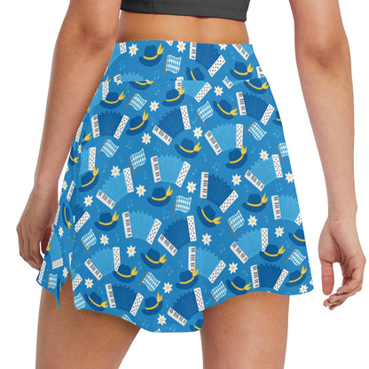 Accordion Print Design LKS401 17" Golf & Pickleball Skort with Pockets