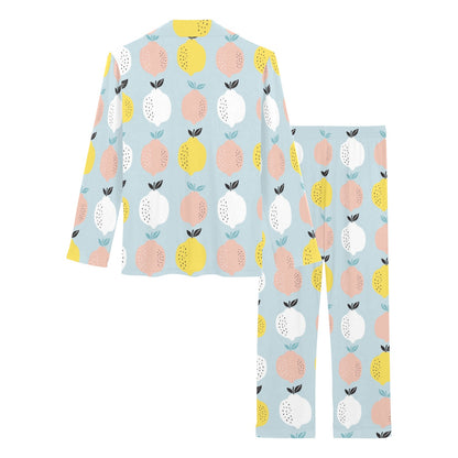 Citrus  Pattern Print Design 03 Women's Long Pajama Set