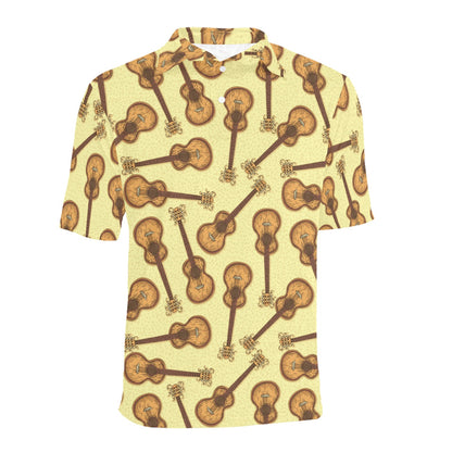 Acoustic Guitar Print Design LKS402 Men Polo Shirt