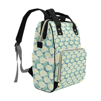 Wave Japan Style Print Design LKS302 Diaper Bag Backpack