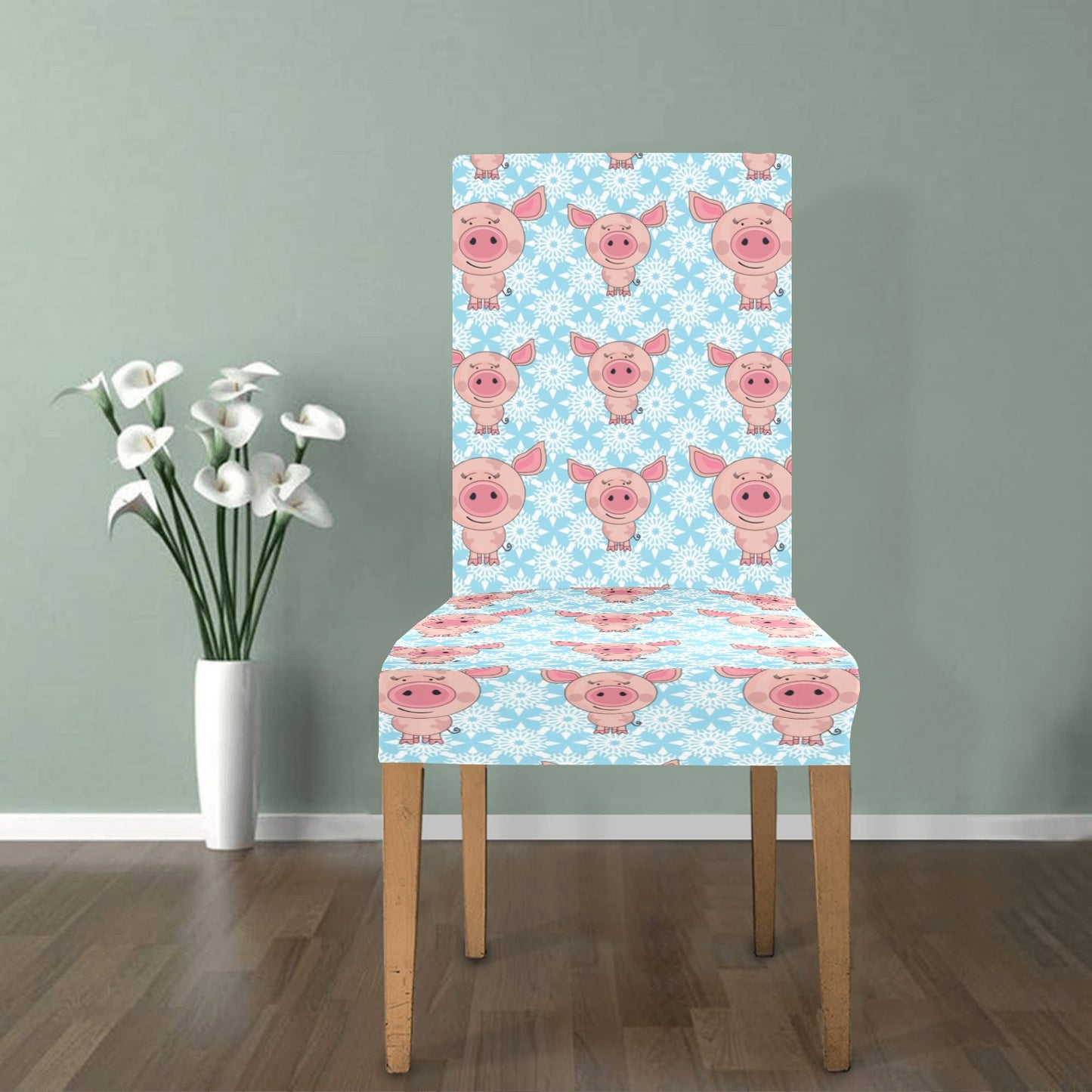 Pig Print Design LKS402 Dining Chair Slipcover