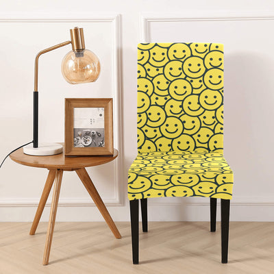 Smiley Face Emoji Print Design LKS302 Dining Chair Slipcover