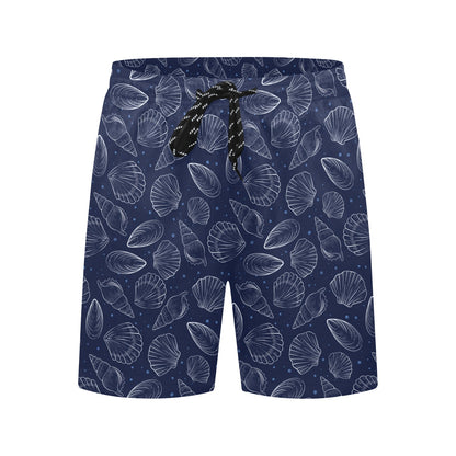 Seashell Print Design LKS3011 Men's Swim Trunks Beach Shorts